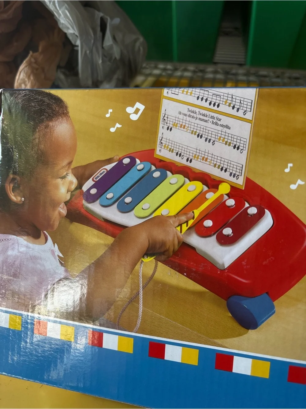 Tap-a-Tune Xylophone Toy - Red with Multicolor Keys